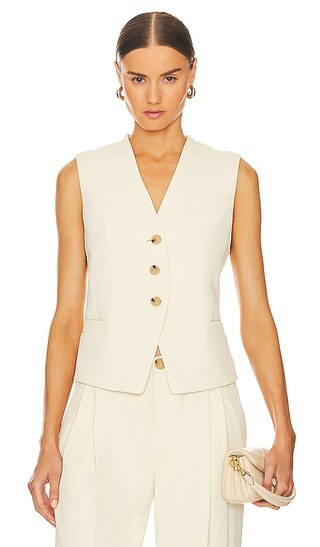 Crepe Vest in Birch | Revolve Clothing (Global)
