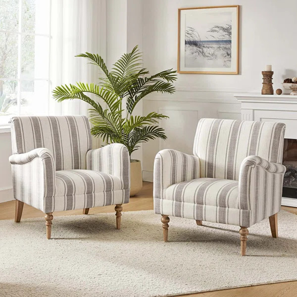 Lila Upholstered Armchair with Solid Wood Legs | Wayfair North America
