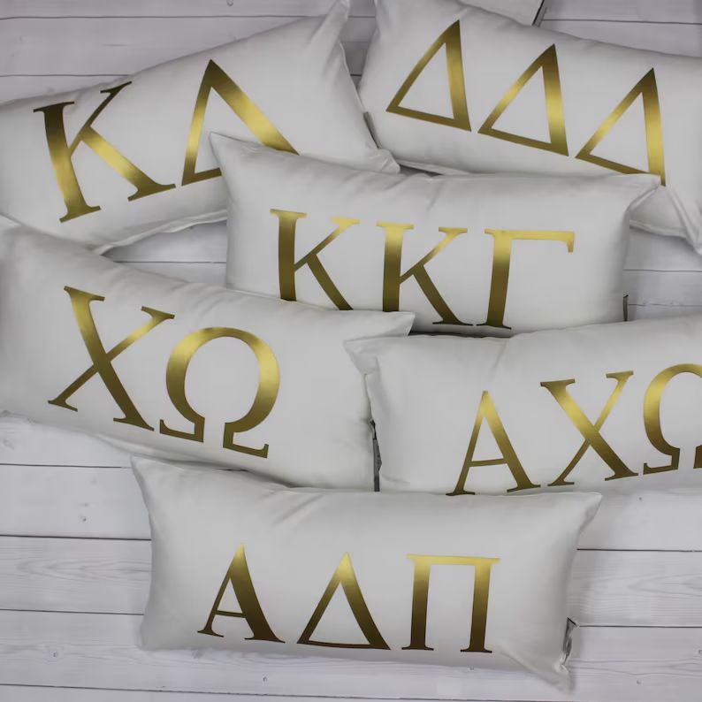 Sorority Letters Greek Pillow  Pi Phi  Chio  Tridelt Kappa - Etsy | Etsy (US)