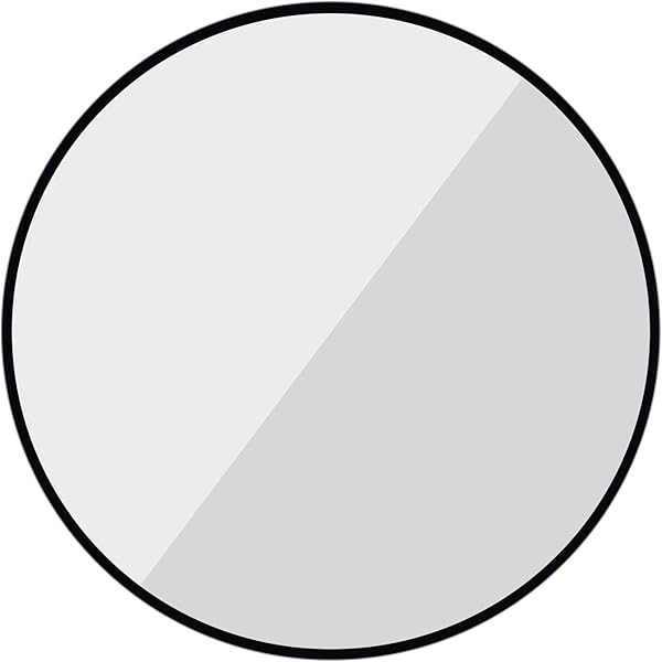 Beauty4U 16" Wall Circle Mirror Large Round Black Farmhouse Circular Mirror for Wall Decor Big Bathr | Amazon (US)