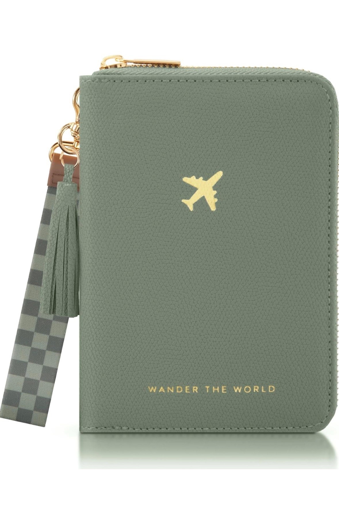 wallet + Passport Holder for Travel with Wristlet Strap - All-in-One 