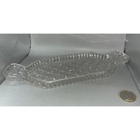 Vintage Cut Glass, Small Tray, With Twins Handles, Marked Czechoslovakia | Etsy (US)