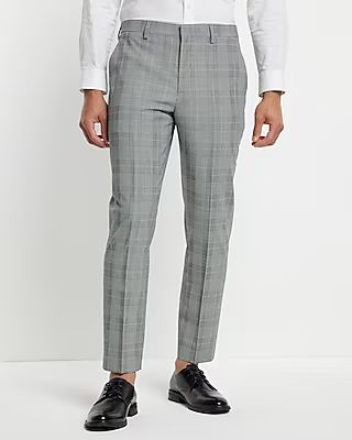 Extra Slim Plaid Wool-Blend Modern Tech Suit Pant | Express