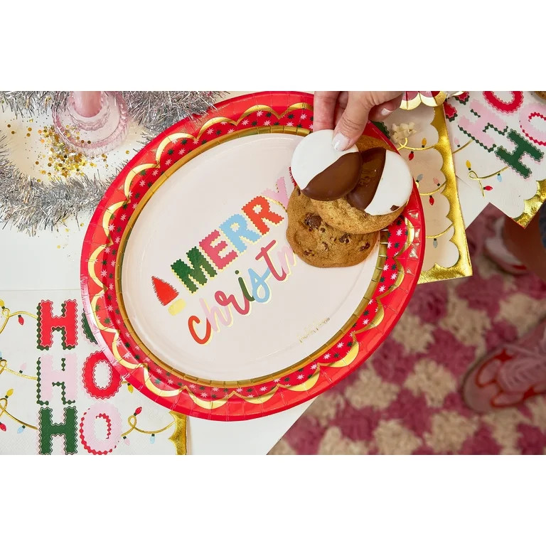 Packed Party Merry Christmas Paper Dinner Plate, 8 Count | Walmart (US)