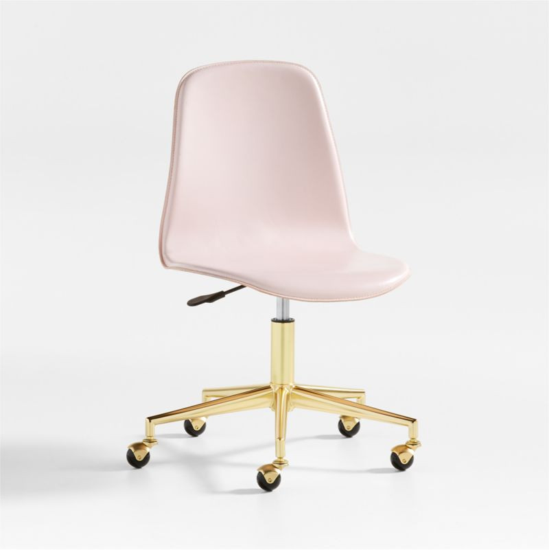 Class Act Pink and Gold Kids Desk Chair + Reviews | Crate & Kids | Crate & Barrel