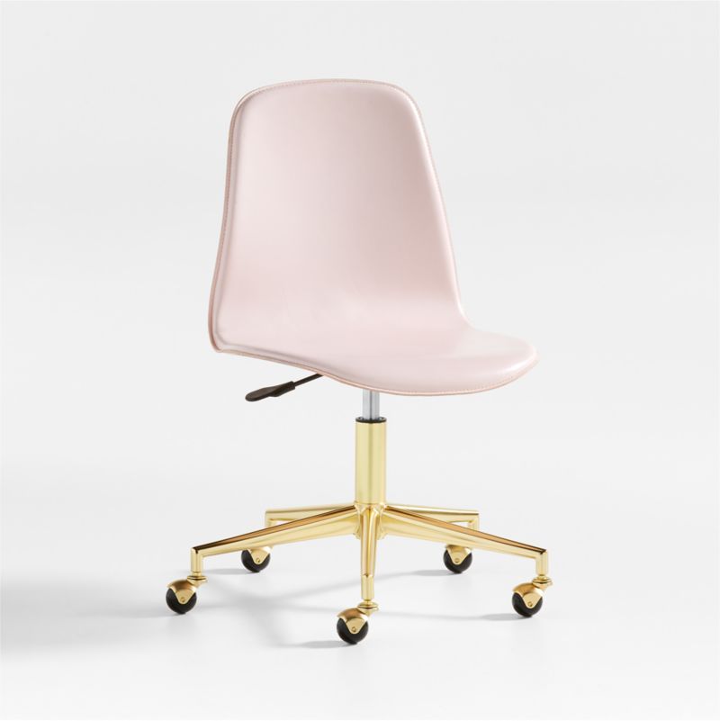 Class Act Pink and Gold Kids Desk Chair + Reviews | Crate & Kids | Crate & Barrel