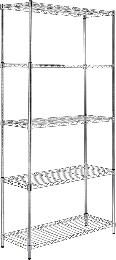 Amazon Basics 5-Shelf Adjustable, Heavy Duty Storage Shelving Unit (350 lbs loading capacity per ... | Amazon (US)