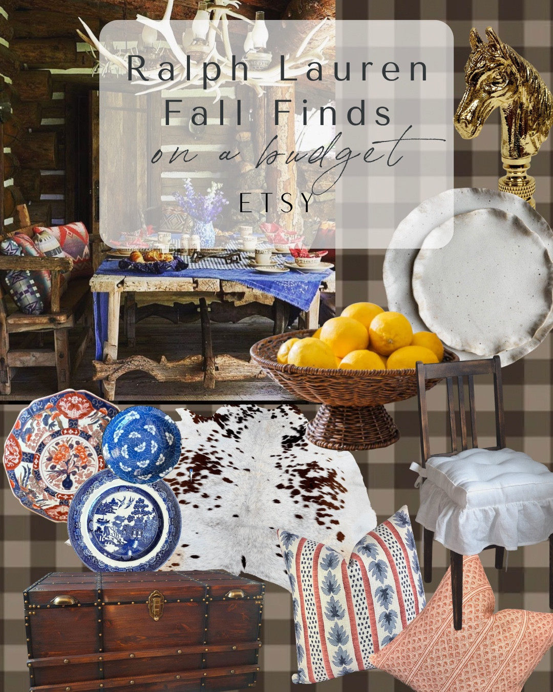 Part 2 of our Designer Look for Less series: Etsy

These pieces are screaming Ralph Lauren to me and are perfect for cozying up your home this holiday seasonn

#LTKHome #LTKStyleTip #LTKSeasonal