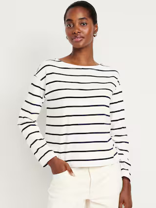 Long-Sleeve Mariner Loose T-Shirt | Old Navy (US)