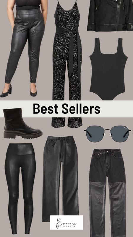 Leather, sequin and black denim best sellers! Check out these moody favorites from last week and snag them while they’re on sale during Cyber Week! Black leather Leggings | Spanx Leggings | Dress Pants | Work Pants | Sequin Jumpsuit | Sunglasses | Chelsea Boots | Midsize Fashion 

#LTKsalealert #LTKcurves #LTKCyberweek