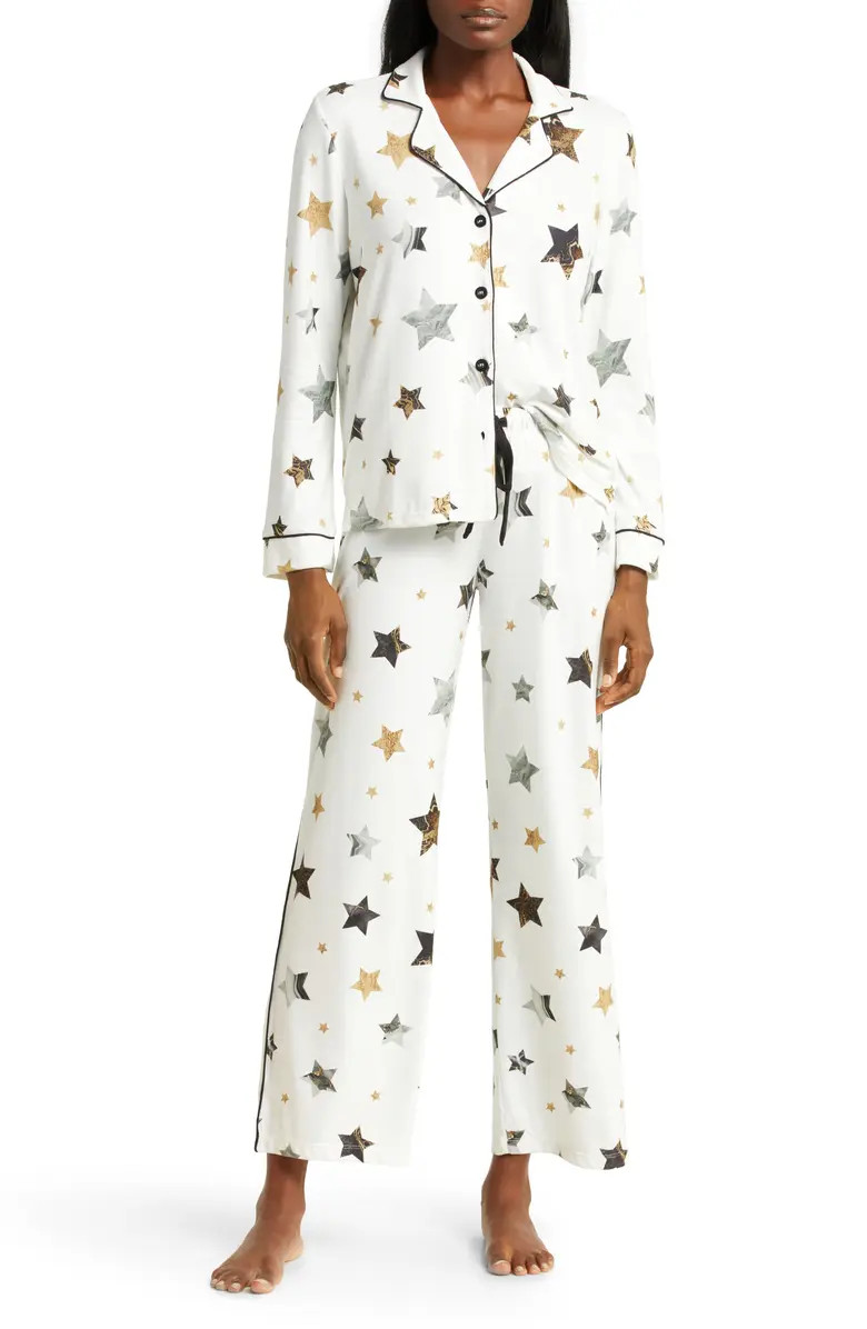 PJ Salvage Shooting Stars Brushed Jersey Pajamas | Nordstrom | Nordstrom