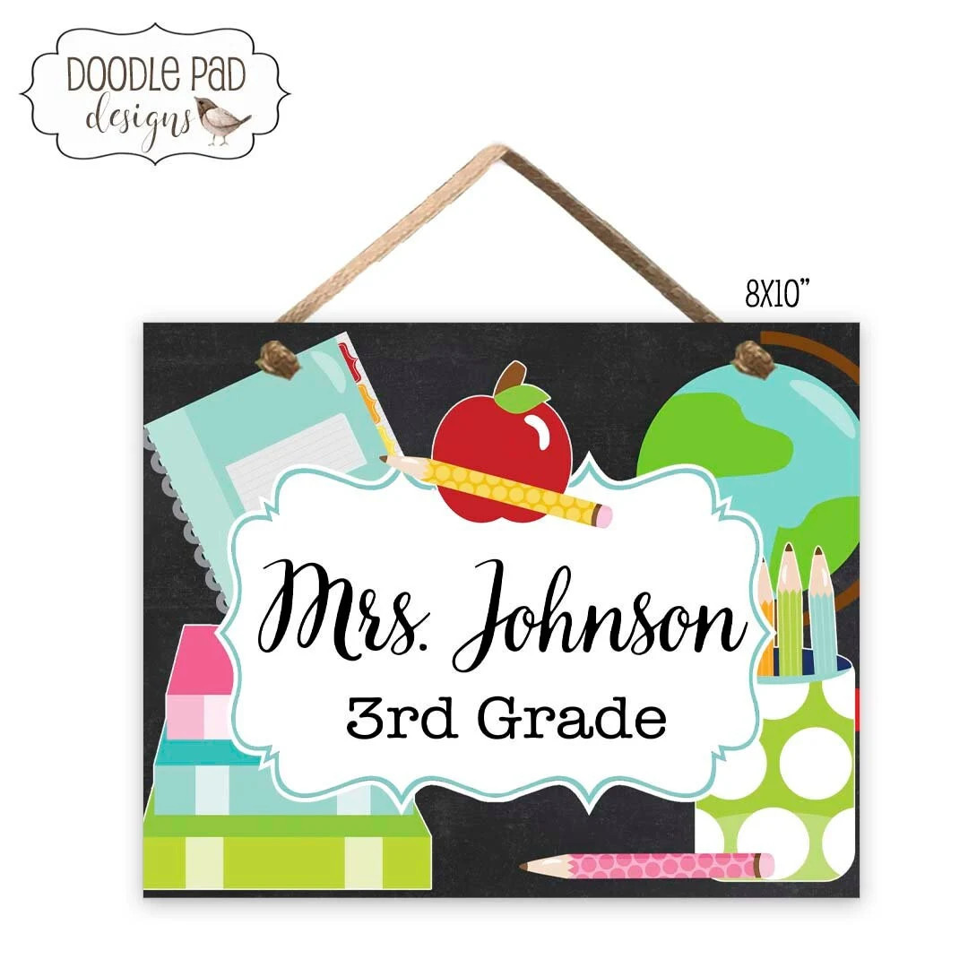 Classroom Door Sign | 8 x 10" Elementary School Class Sign | Personalized Teacher Gift | Etsy (US)