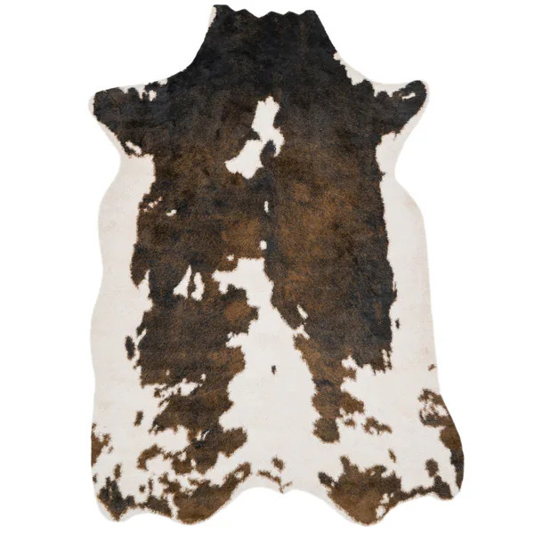 Alexander Home Yosemite Faux Cowhide Area Rug - 5' x 6'6" | Bed Bath & Beyond