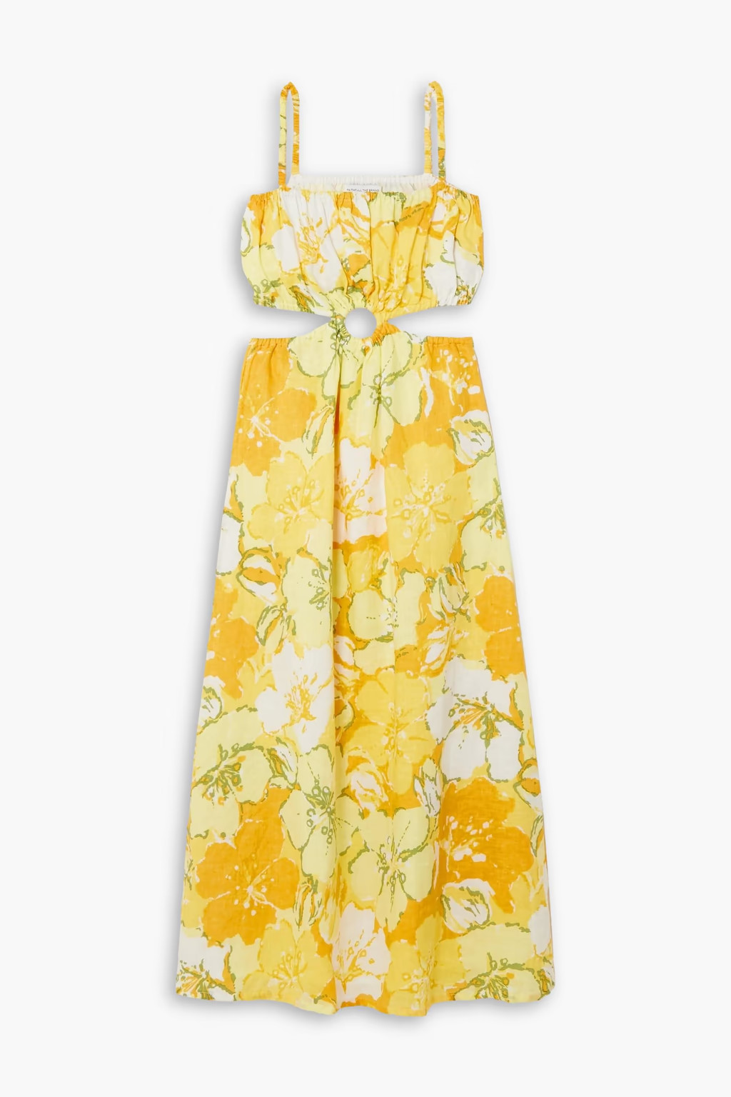 El Rio cutout floral-print linen maxi dress | The Outnet (US and CA)