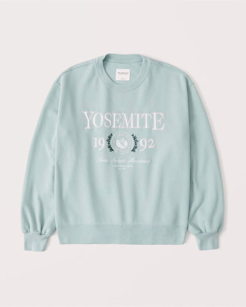 Boyfriend Crew Park Graphic Sweatshirt | Abercrombie & Fitch (US)