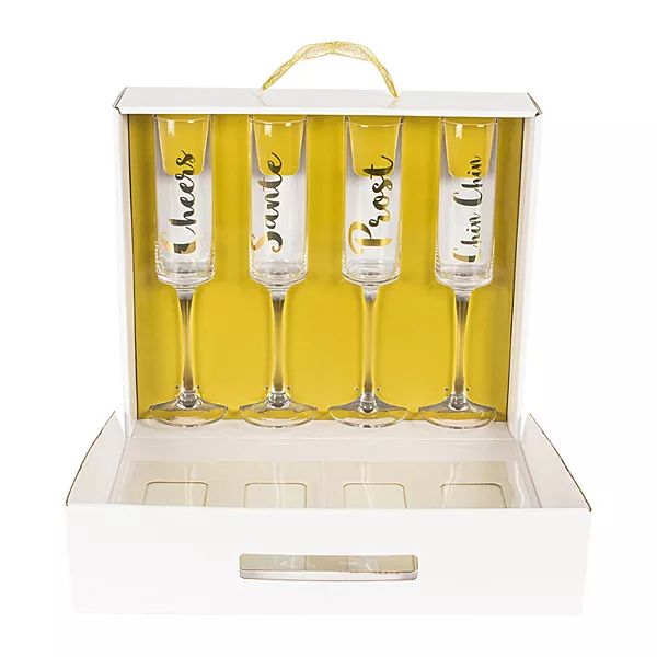 Cathy's Concepts Cheers 4-pc. Contemporary Champagne Flute Set | Kohl's