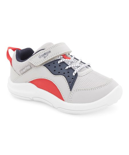 OshKosh B'gosh Gray & Red Jago Sneaker - Boys | Zulily
