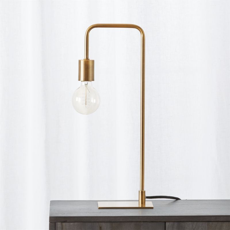 Antique Brass Arc Table Lamp + Reviews | CB2 | CB2