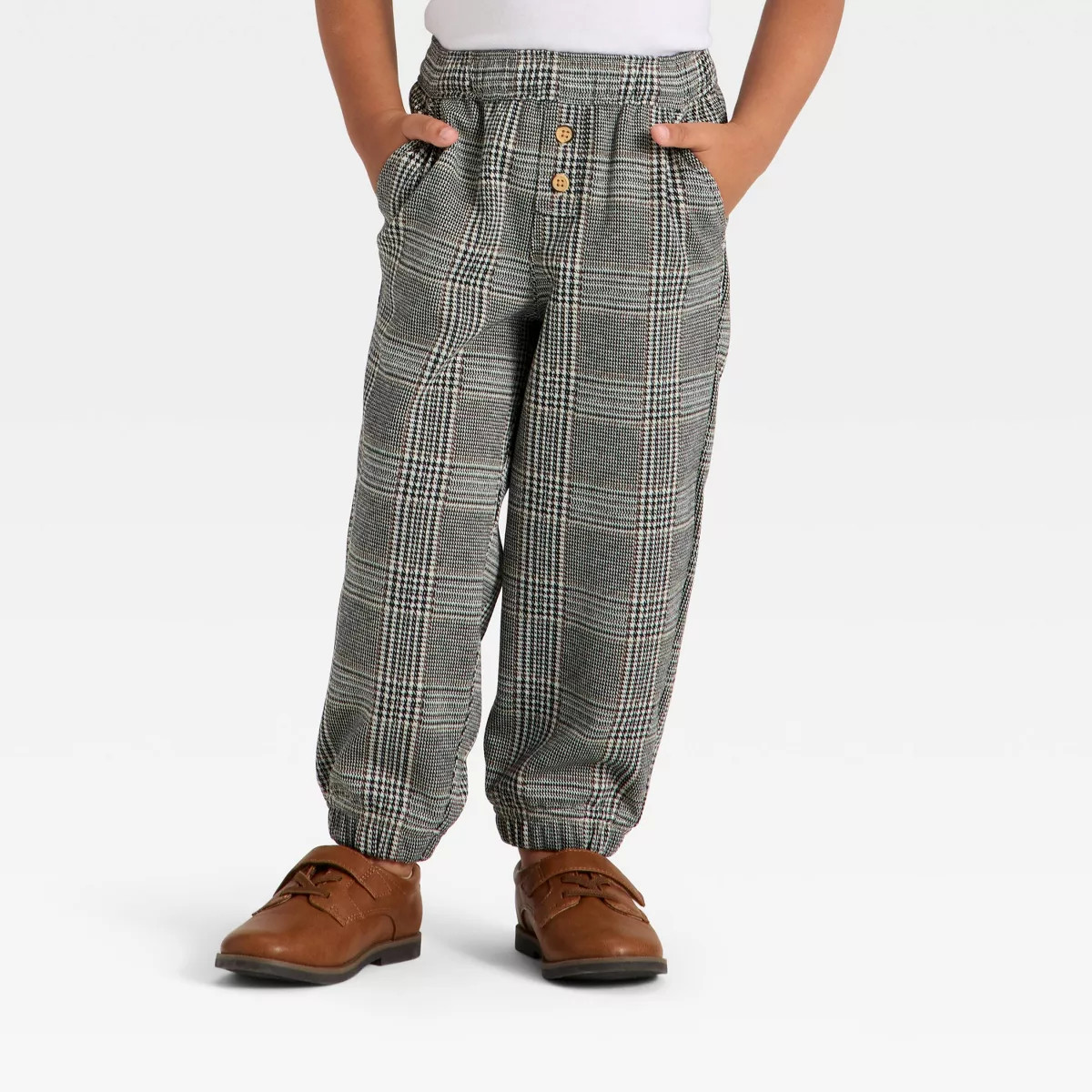 Toddler Boys' Plaid Holiday Pants - Cat & Jack™ Gray 18M | Target