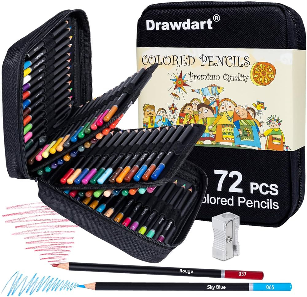 Colored Pencils for Adult Coloring, 72-Color Professional Soft Core Drawing Sketching Shading Pen... | Amazon (US)
