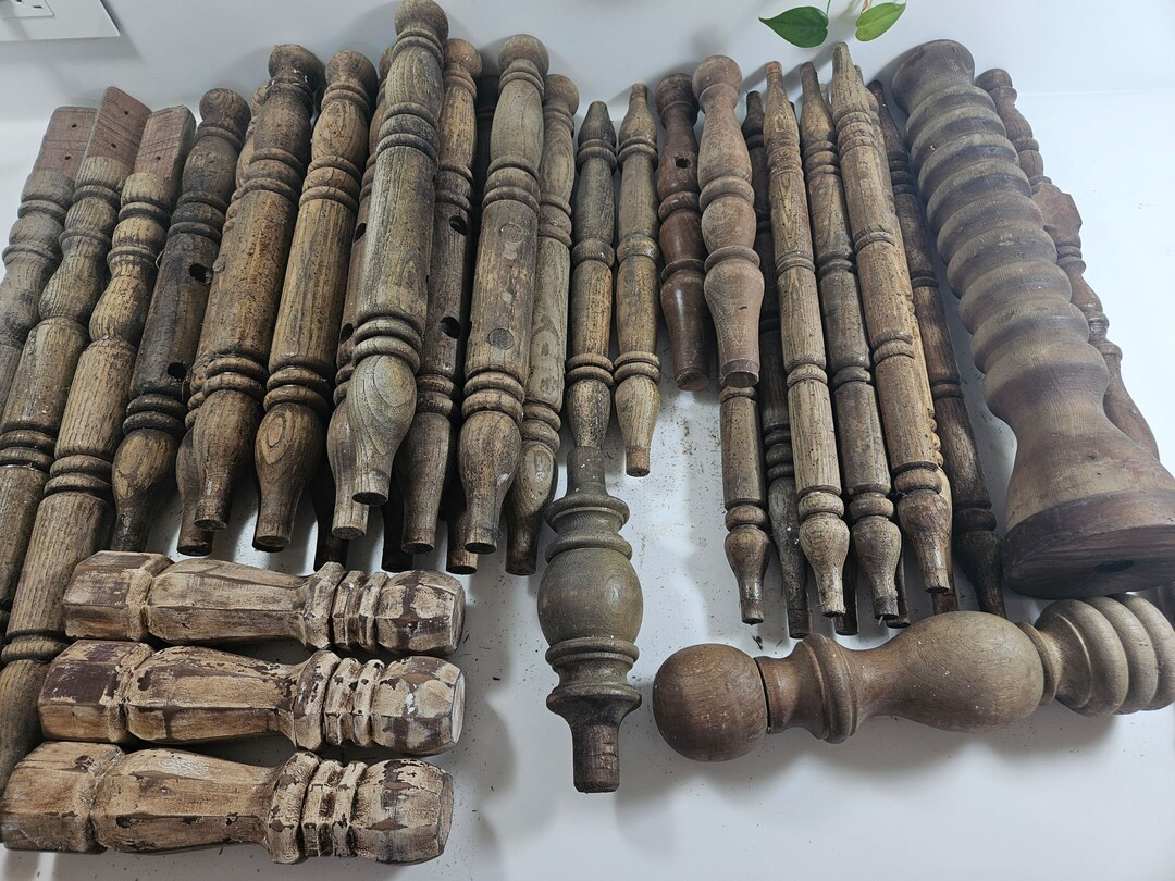 4 or 5 Random Vtg and Antique Wooden Spools or Candle Holders, Choose Your Length - Etsy | Etsy (US)