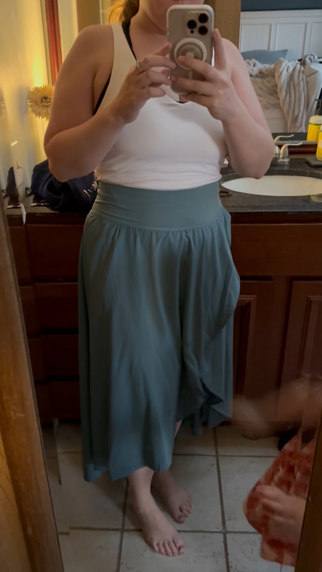 This skirt has shorts and pockets!  Highly recommend.  Love the color and the comfortability.  The tank top / sports bra is supportive and soft. Amazon finds! 

#LTKSummerEdit #LTKStyleTip #LTKMidsize