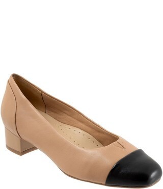 Trotters Daisy Leather Cap Toe Pumps - 7W | Dillard's