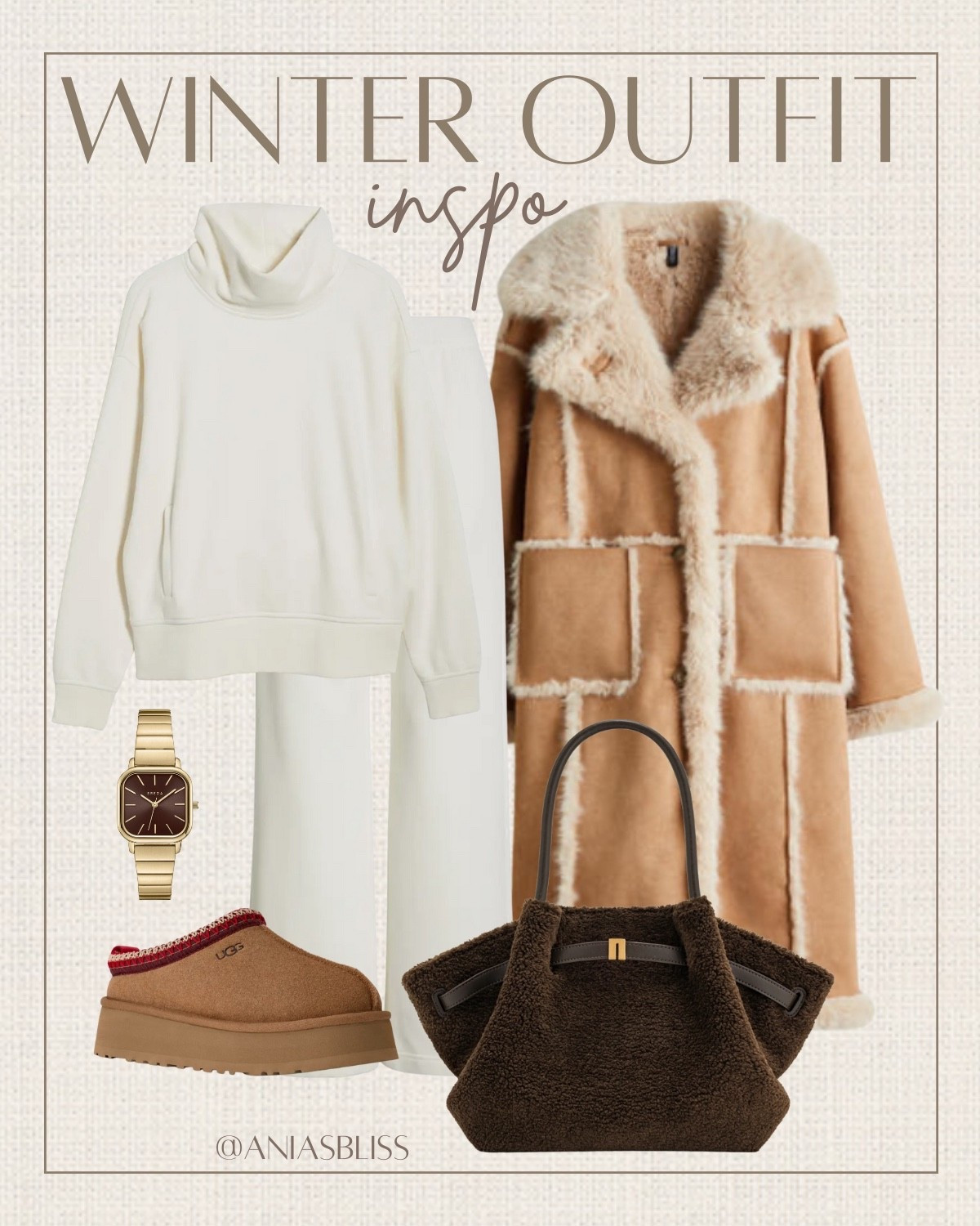 Winter athleisure, cozy sweatshirt, cozy wide leg sweatpants, faux shearling jacket, Uggs 

#ltkmomlife #ltkactive #ltkootd

#LTKGiftGuide #LTKCyberWeek #LTKHoliday