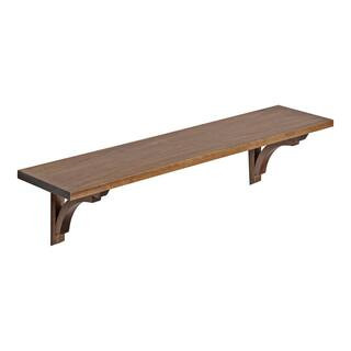 Kate and Laurel Corblynd 8 in. x 8 in. x 8 in. Rustic Brown Decorative Wall Shelf 217757 - The Ho... | The Home Depot