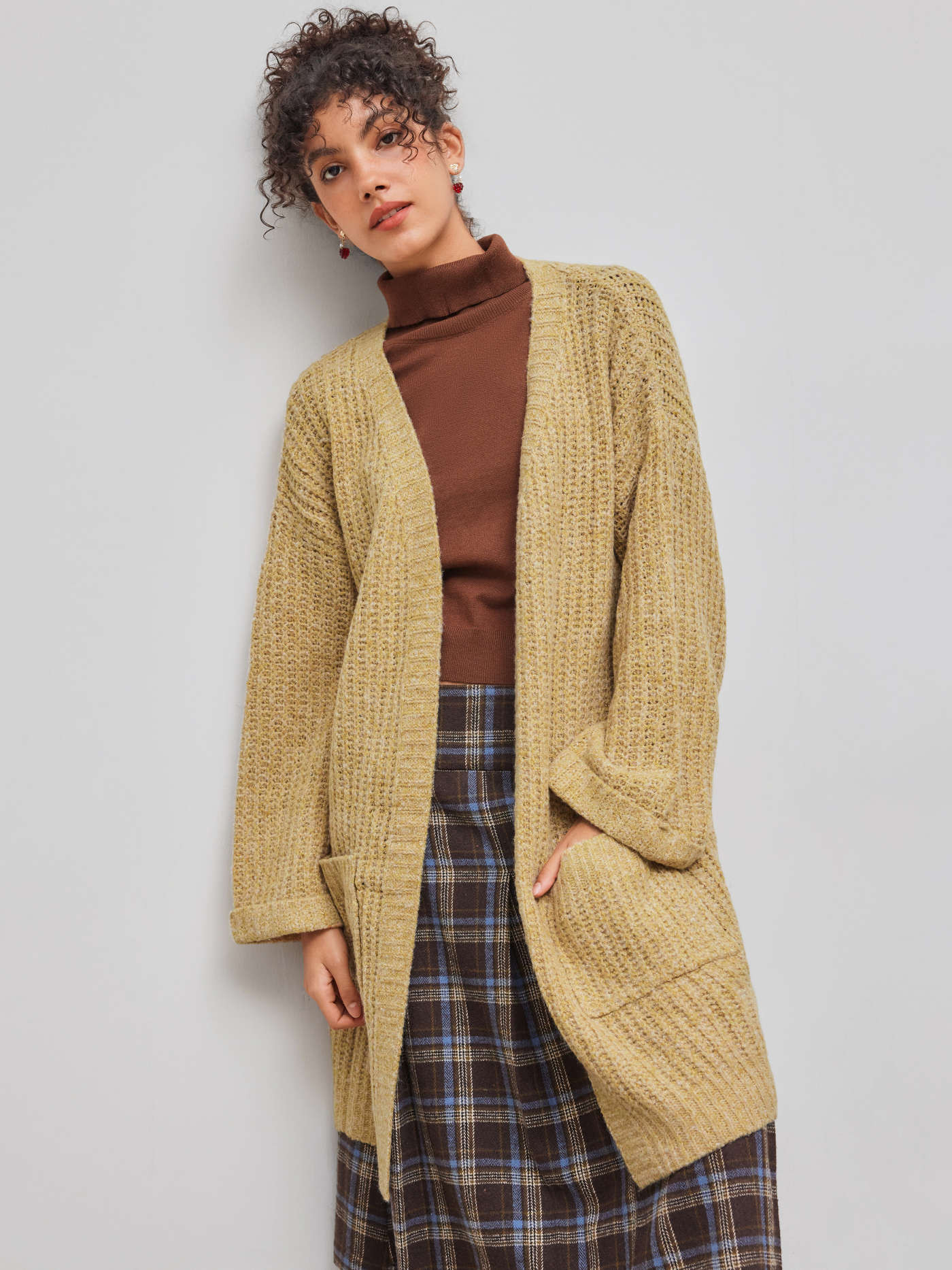 Knit V-neck Pocket Cardigan | Cider