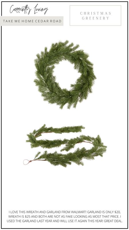 Love this affordable Christmas greenery from Walmart! Really pretty green color. Garland is on the thinner side but it’s a perfect piece for layering on your mantle or staircase, especially for the price!!

Garland, wreath, Christmas decor, Christmas garland, Christmas wreath, home decor, Christmas greenery, Walmart christmas, Walmart holiday 

#LTKhome #LTKHoliday #LTKfindsunder50