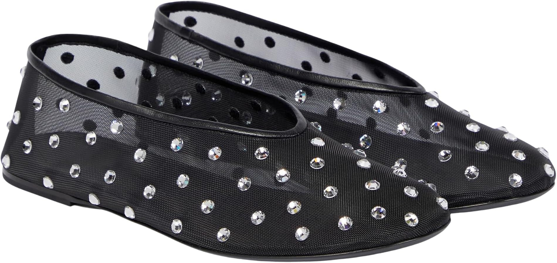 Crystal Rhinestone Ballet Flats for Women Breathable Mesh Flats Slip On Ballerina Shoes Comfortab... | Amazon (US)