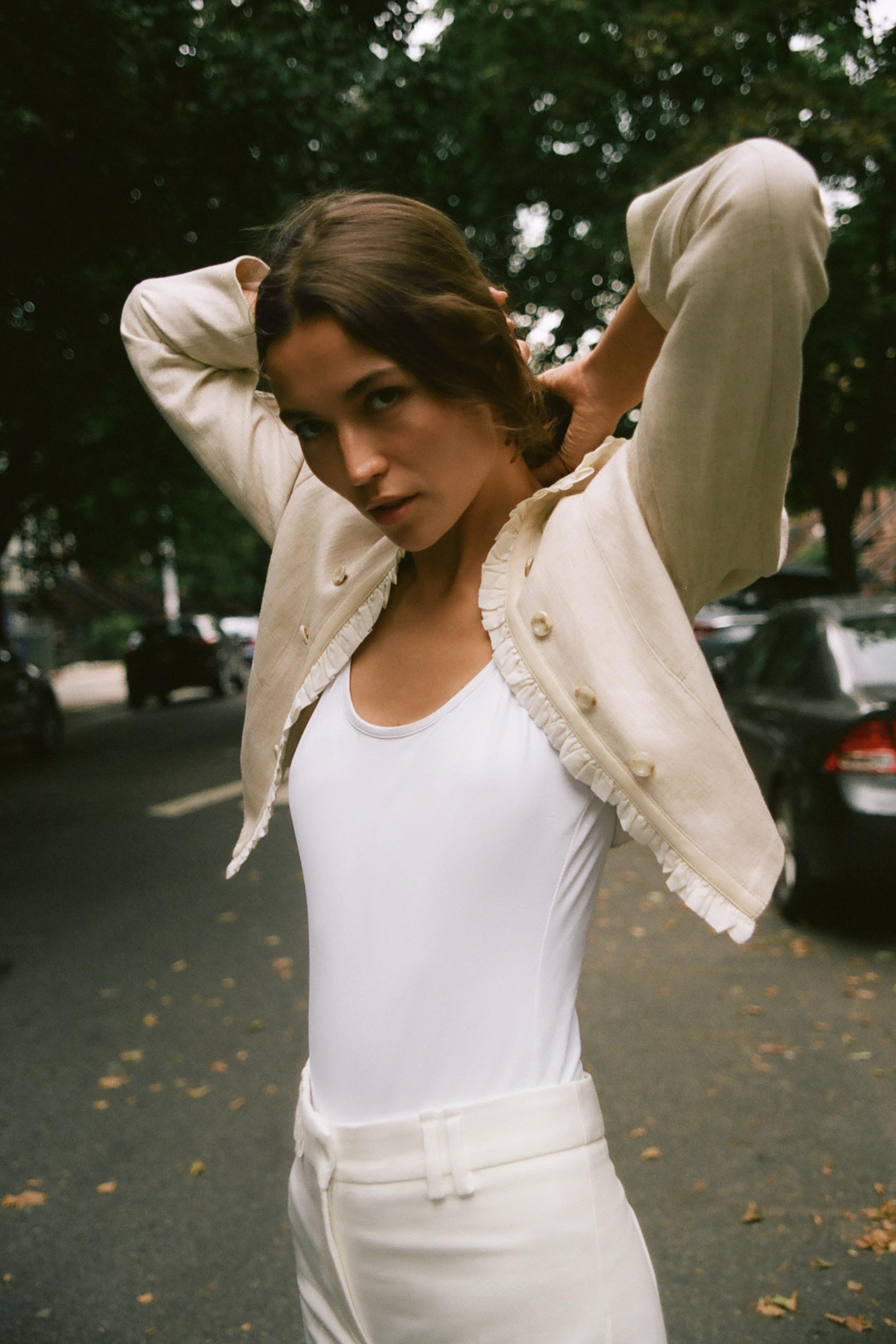 SHORT RUFFLED BLAZER | Zara US