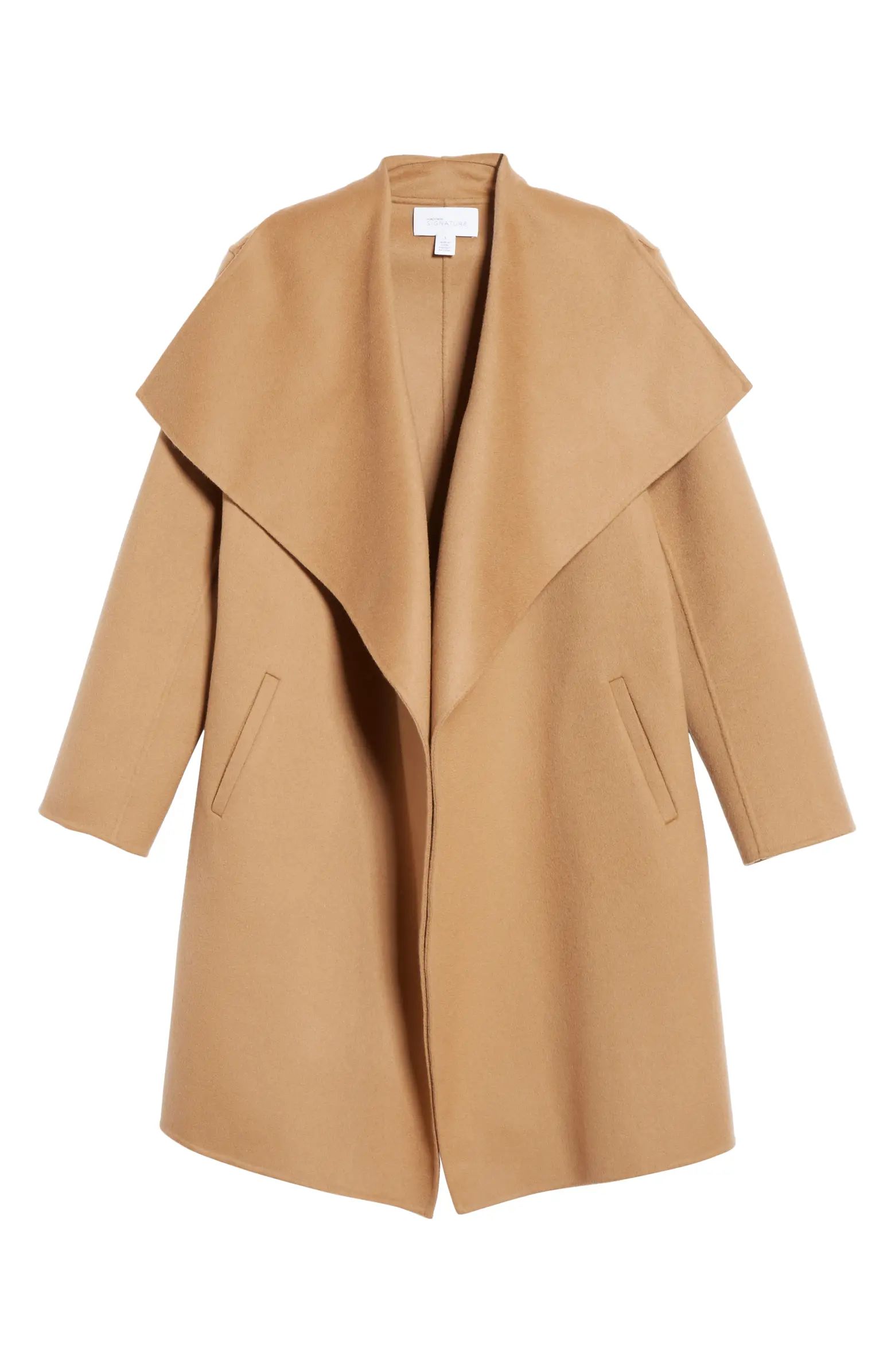 Nordstrom Signature Cascade Collar Double Face Wool & Cashmere Coat | Nordstrom | Nordstrom