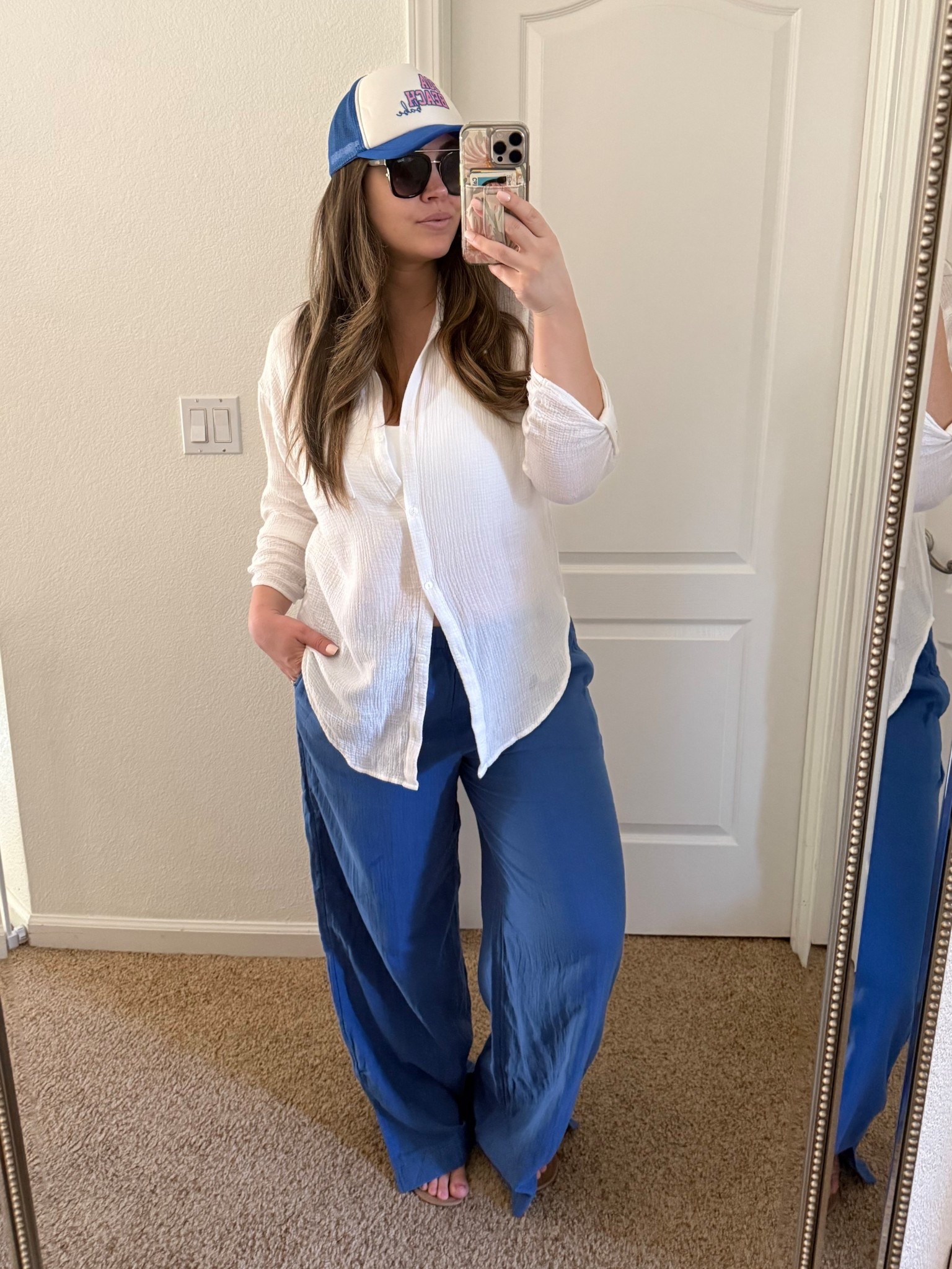 Easy postpartum outfit. Pants are super comfy and currently 50% off comes in several different color options. Wearing a size large tall and I’m just over 5’8”. 

#LTKSaleAlert #LTKFindsUnder50 #LTKStyleTip