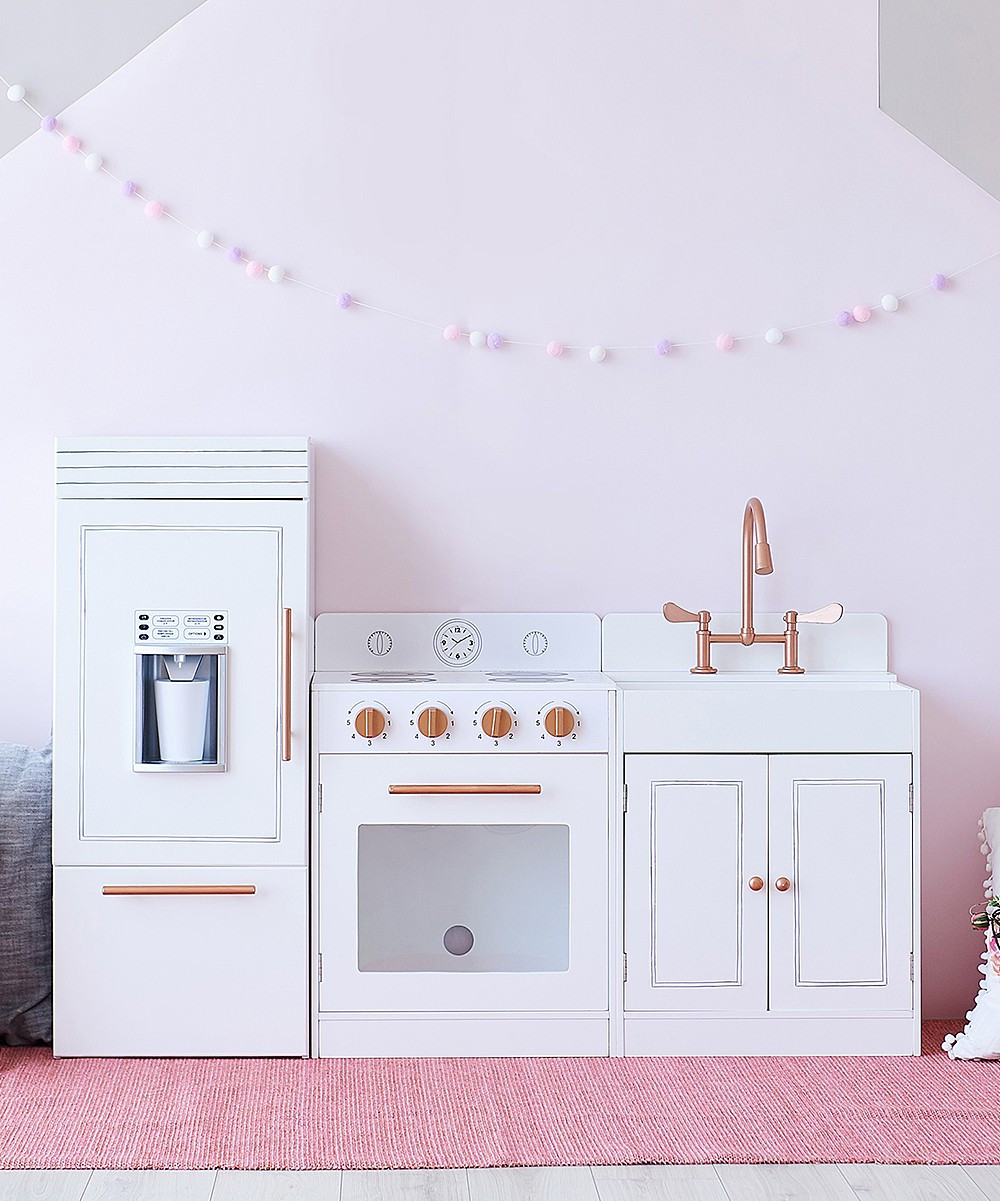 Teamson Kids Play Kitchens White - White & Rose Gold Little Chef Paris Modern Play Kitchen Set | Zulily
