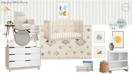 Baby room, nursery, nursery decor, baby boy nursery, neutral nursery, baby, maternity, striped wallpaper, wallpaper, rocker, glider 

#LTKBump #LTKBaby #LTKKids