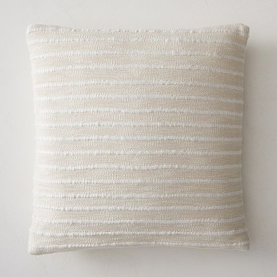 Soft Corded Pillow Cover, 20""x20"", Natural Canvas | West Elm (US)
