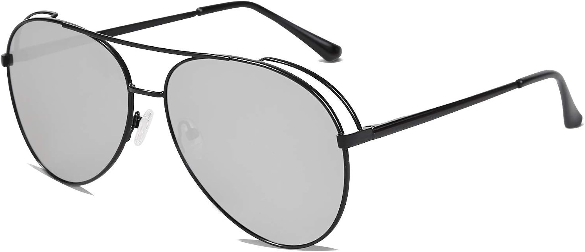 SOJOS Polarized Oversized Aviator Sunglasses for big heads Men Women Mirrored Lens MYSTYLE SJ1108 | Amazon (US)
