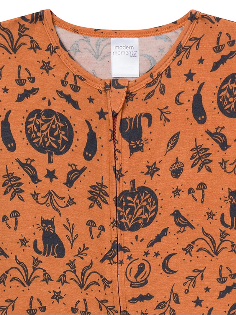 Modern Moments by Gerber Neutral Halloween Footless One-Piece Pajamas, Sizes 12 Months - 5T | Walmart (US)