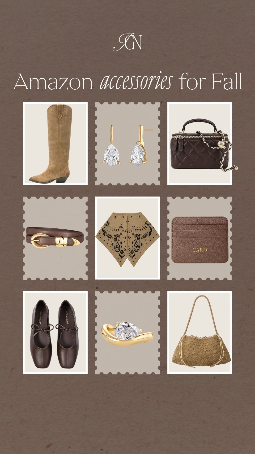 Ok Amazon ✨🤎 these are some of the accessories I’m eyeing this month 👢 

#amazon #amazonfinds #amazonfashion #fashionfinds #trending #boots #ballerinaflats #flats #westernboots #paisley #bandana #handbag #designerinspired #lookforless #belt #jewelry #ring #earrings #scarf #wallet #crossbody

#LTKSeasonal #LTKootd