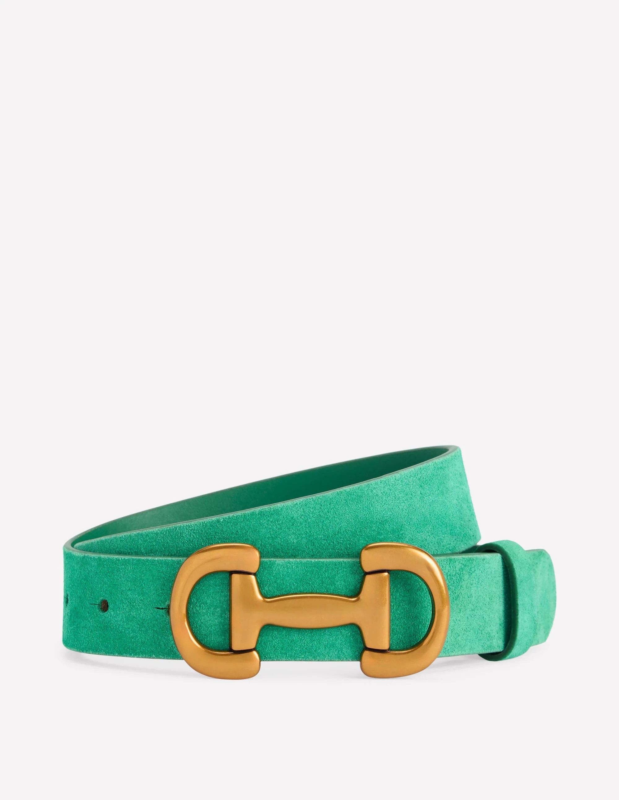 Iris Snaffle-Trim Leather Belt-Rich Emerald | Boden (US)