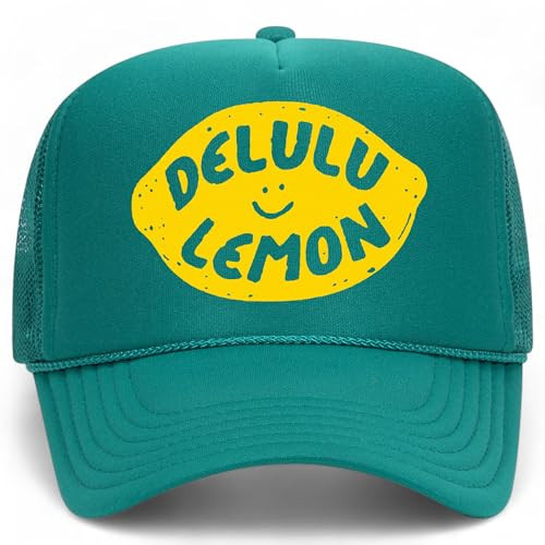 Delulu Lemon Trucker Hat | Vintage Fruit Cowgirl Western Funny Country Summer | Premium Foam Snapback Hat for Men & Women (US, Alpha, One Size, Jade) | Amazon (US)