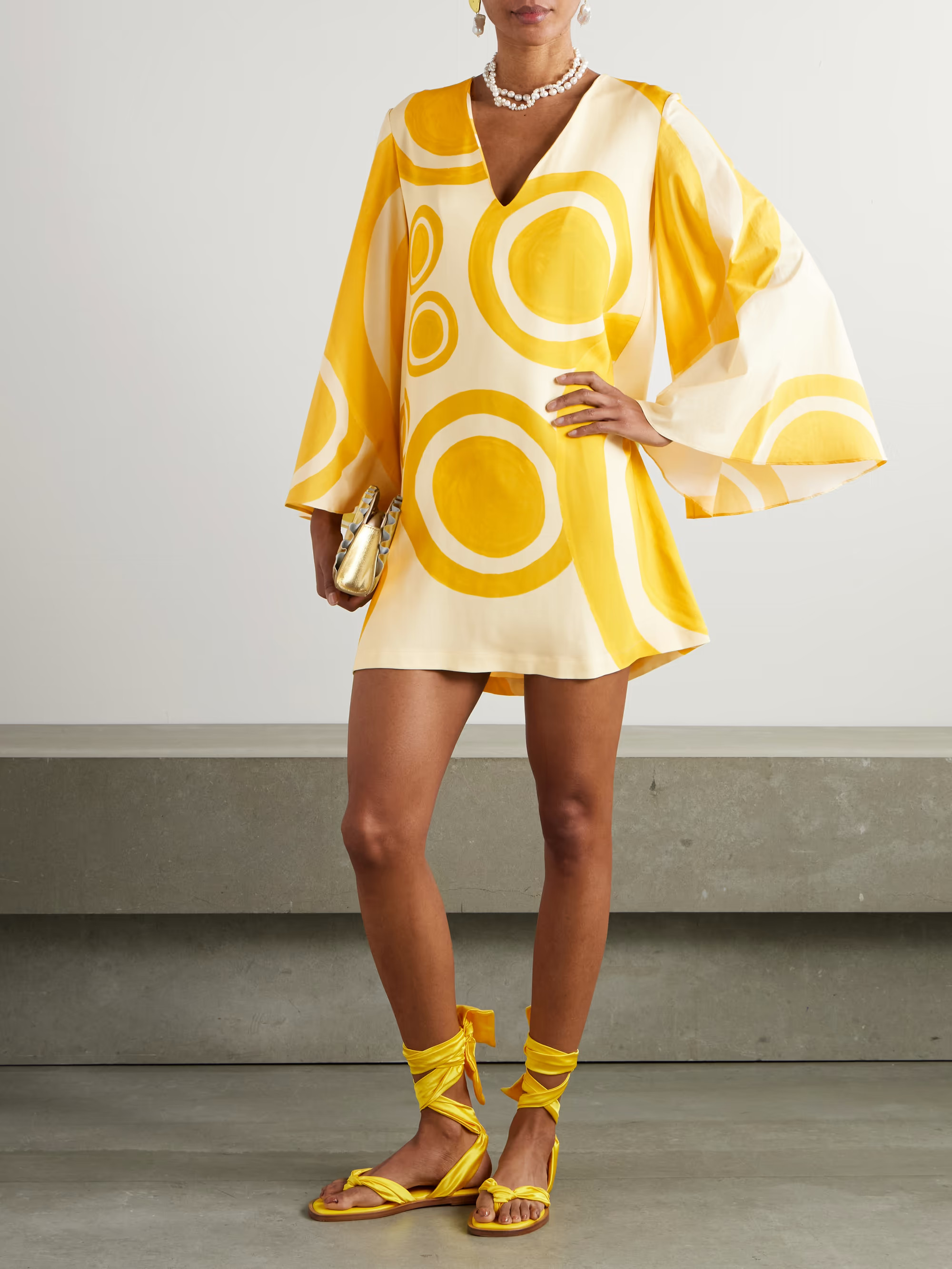 Heros printed crepe de chine mini dress | NET-A-PORTER (US)