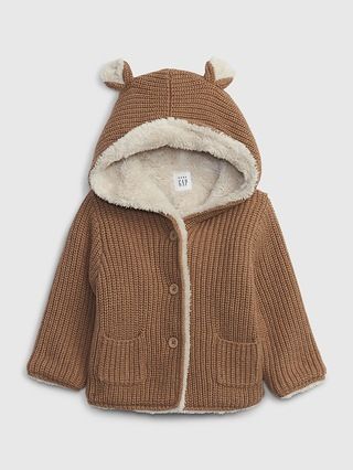 Baby Sherpa-Lined Bear Sweater | Gap (CA)