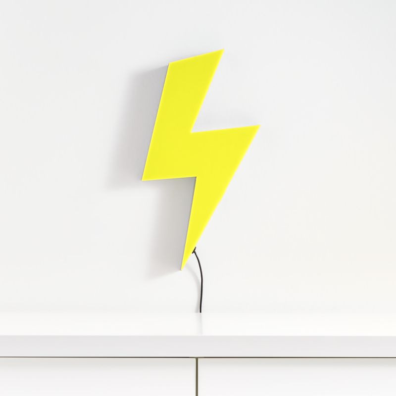 LED Lightning Bolt Wall Light + Reviews | Crate & Kids | Crate & Barrel
