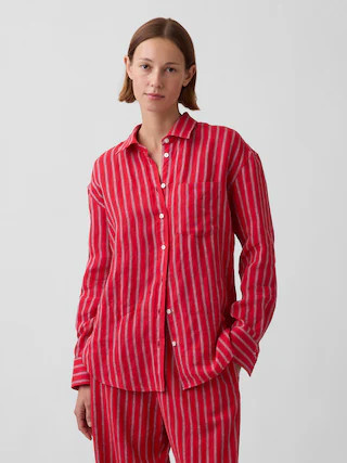 100% Linen Oversized Shirt | Gap (US)