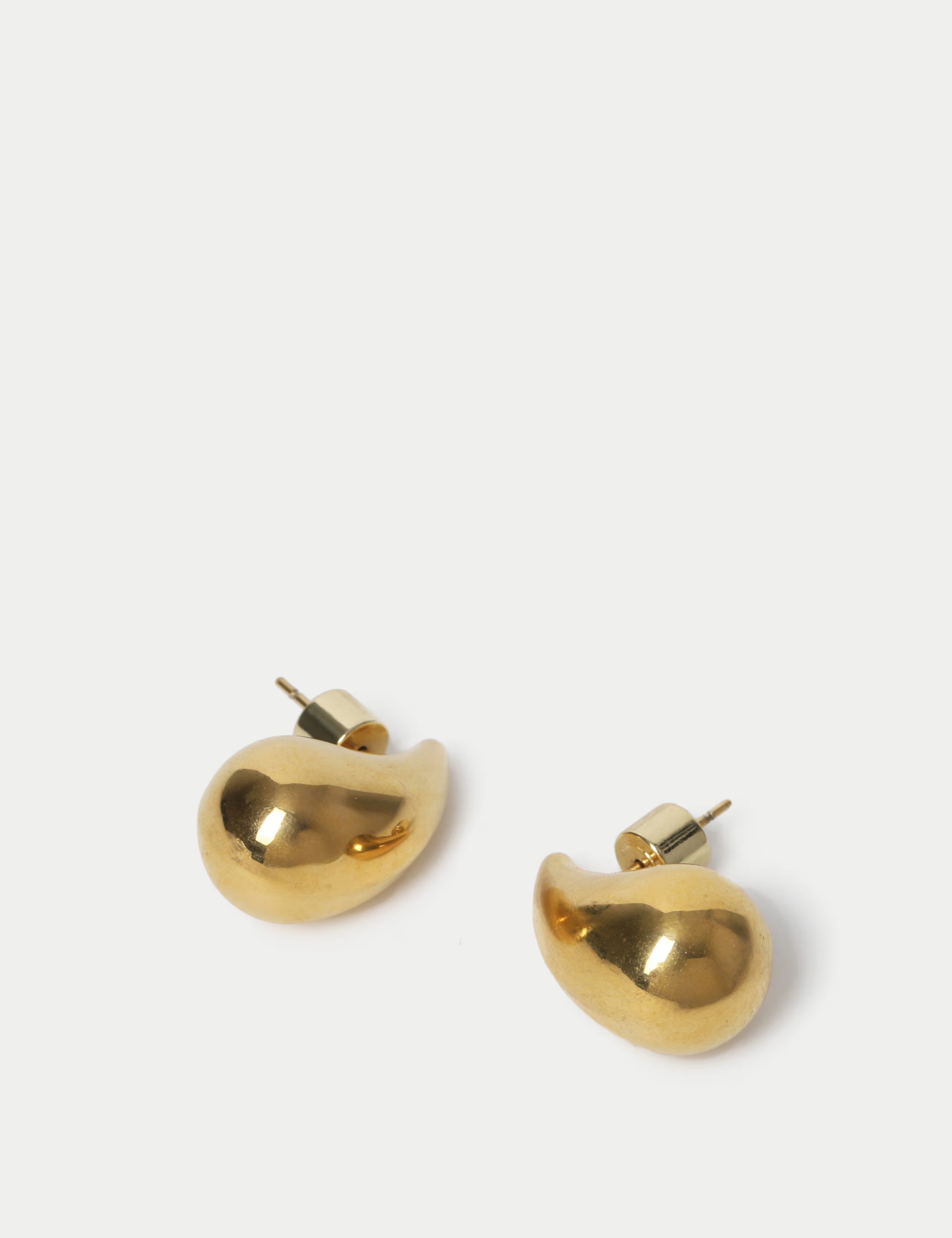 Waterproof Stainless Steel Gold Plated Large Dome Drop Earrings | Marks & Spencer (UK)