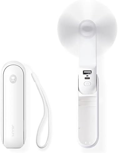 JISULIFE Portable Handheld Fan, Mini Pocket Hand Fan, Small Battery Operated 14-21 hours, USB Rechar | Amazon (US)