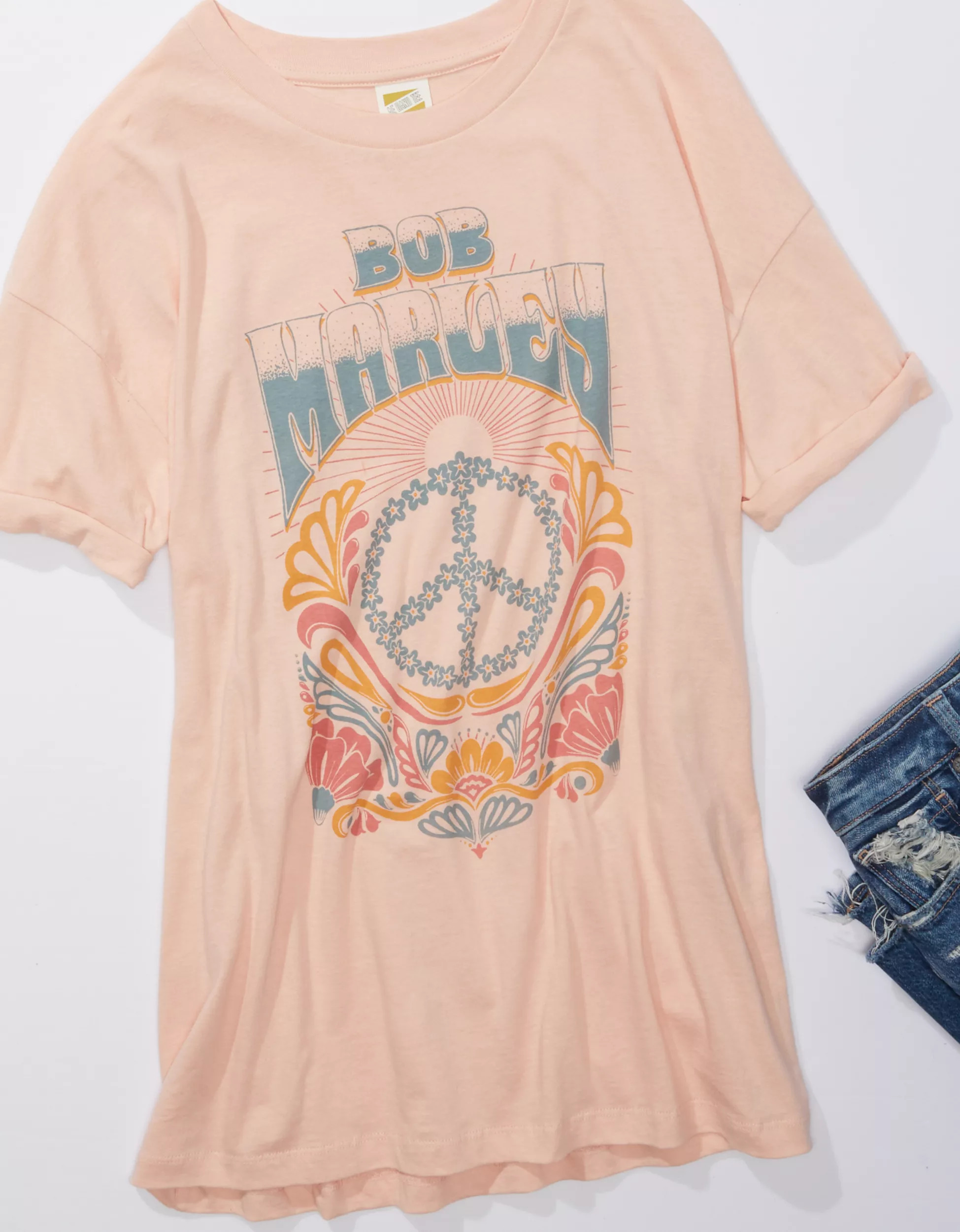 AE Oversized Bob Marley Graphic Tee | American Eagle Outfitters (US & CA)